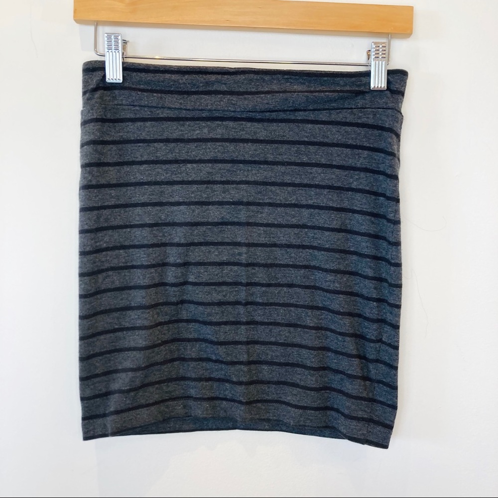 Striped Mini Pencil Skirt